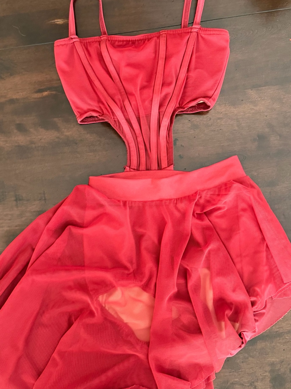 Kelle Dance Costume Leotard with separate skirt. AS
